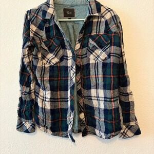Rails Kendra thick soft plaid flannel button up size M